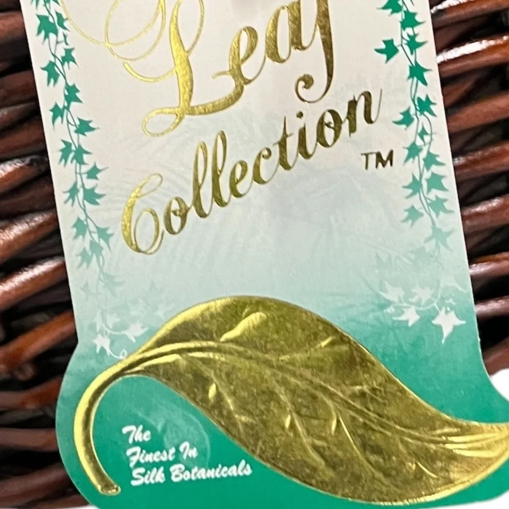 Set Of‎ 2 Gold Leaf Collection Silk Artificial English Ivy Basket